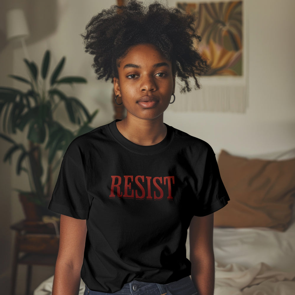 Resist Text Graphic Tee